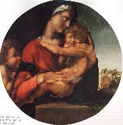 BERRUGUETE, Alonso Madonna and Child with the Young St.Fohn oil painting artist